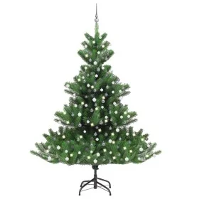 Nordmann fir Christmas tree with LEDs and green balls 240 cm by vidaXL, Christmas trees - Ref: Foro24-3077734, Price: 303,02 ...