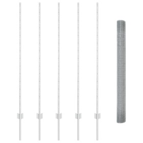 Cerca de Alambre Soldado con 10 Postes U Plateados 1.4x10 m Acero by , fence posts - Ref: Foro24-3336336, Price: 69,49 €, Dis...