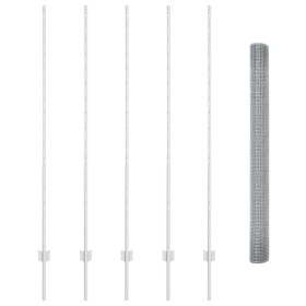 Cerca de Alambre Soldado con 10 Postes en U Plateada 1.5x10 m Acero von , Zaunpfosten - Ref: Foro24-3336337, Preis: 86,16 €, ...