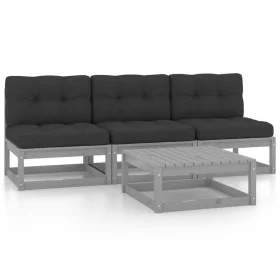4-piece garden furniture set with solid pine wood cushions by vidaXL, Garden sets - Ref: Foro24-3076356, Price: 305,25 €, Dis...