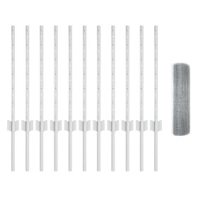 Set de Valla de Jardín Set de 2 Acero galvanizado 25 x 0.5 metros von , Zaunpfosten - Ref: Foro24-3336350, Preis: 66,43 €, Ra...