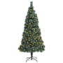 Árbol Navidad artificial con luces LEDs PVC&PE verde 120 cm