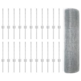 Cerca de Alambre Soldado con 22 Postes U Plateados 0.4x50 m Acero by , fence posts - Ref: Foro24-3336382, Price: 107,91 €, Di...