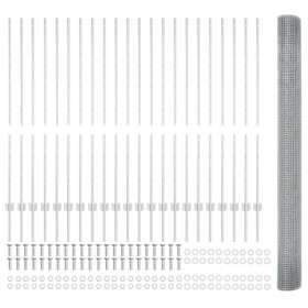 Cerca de Alambre Soldado con 44 postes en U Plateado 1.4x50 m de Acero by , fence posts - Ref: Foro24-3336404, Price: 318,54 ...