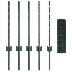 Set de Cerca de Malla de Gallinero Set de 2 Verde Acero Galvanizado von , Zaunpfosten - Ref: Foro24-3336434, Preis: 41,06 €, ...