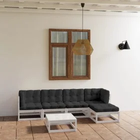 Garden furniture 6 pieces with cushions made of solid pine wood by vidaXL, Garden sets - Ref: Foro24-3076590, Price: 534,17 €...