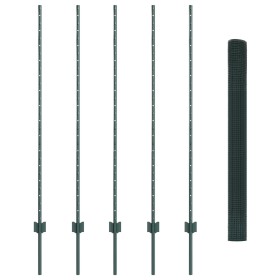 Cerco de Alambre Soldado con 5 Pilonas U Verde 1.4x10 m Acero by , fence posts - Ref: Foro24-3336454, Price: 67,25 €, Discoun...