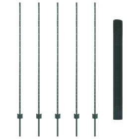 Cerca de Alambre Soldado con 5 Postes en U Verde 1.5x10 m de Acero von , Zaunpfosten - Ref: Foro24-3336457, Preis: 73,17 €, R...