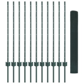 Juego de Cerca de Jardín Set de 2 Verde Acero Galvanizado by , fence posts - Ref: Foro24-3336479, Price: 98,66 €, Discount: %