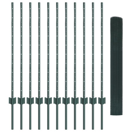 Conjunto de cerca de jardín de alambre de gallinero Juego de 2 Verde von , Zaunpfosten - Ref: Foro24-3336481, Preis: 102,64 €...