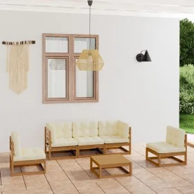 Garden furniture 6 pieces with cushions made of solid pine wood by vidaXL, Garden sets - Ref: Foro24-3076447, Price: 534,89 €...