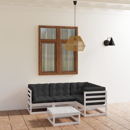 5-piece garden furniture set with solid pine wood cushions by vidaXL, Garden sets - Ref: Foro24-3076600, Price: 452,46 €, Dis...