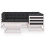 5-teiliges Gartenmöbel-Set mit Kissen aus massivem Kiefernholz von vidaXL, Gartensets - Ref: Foro24-3076600, Preis: 452,46 €,...