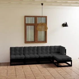 5-piece garden furniture set with solid pine wood cushions by vidaXL, Garden sets - Ref: Foro24-3076568, Price: 510,55 €, Dis...