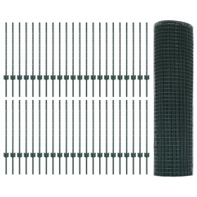 Valla de Alambre Soldado con 44 Poste U Verde 0.8x100 m Acero by , fence posts - Ref: Foro24-3336540, Price: 293,34 €, Discou...
