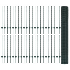 Cerca de Alambre Soldado con 44 Postes en U Verde 1x100 m de Acero by , fence posts - Ref: Foro24-3336545, Price: 356,36 €, D...
