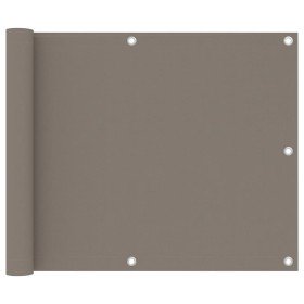 Toldo para balcón de tela oxford gris taupe 75x500 cm