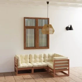 4-piece garden furniture set with solid pine wood cushions by vidaXL, Garden sets - Ref: Foro24-3076597, Price: 504,73 €, Dis...
