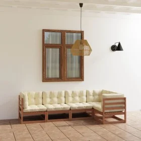 5-piece garden furniture set with solid pine wood cushions by vidaXL, Garden sets - Ref: Foro24-3076607, Price: 553,38 €, Dis...