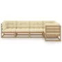 Juego de muebles de jardín 5 pzas y cojines madera pino maciza de vidaXL, Conjuntos de jardín - Ref: Foro24-3076607, Precio: ...