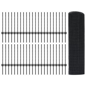 Cerca de Alambre Soldado con 44 Postes Gris 0.5x100 m de Acero von , Zaunpfosten - Ref: Foro24-3336653, Preis: 240,26 €, Raba...