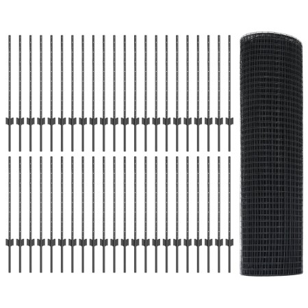 Cerca de Alambre Soldado con 44 postes U Gris 0.8x100 m de Acero de , Postes de cerca - Ref: Foro24-3336658, Precio: 305,04 €...