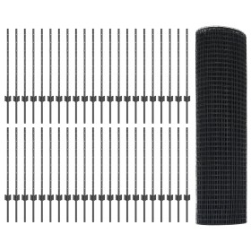 Cerca de Alambre Soldado de con 44 Postes en Gris 0.8x100 m de Acero by , fence posts - Ref: Foro24-3336660, Price: 312,05 €,...
