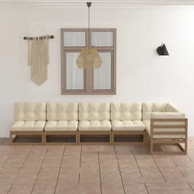 Garden furniture 6 pieces with cushions made of solid pine wood by vidaXL, Garden sets - Ref: Foro24-3076617, Price: 695,25 €...