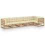 Garden furniture 6 pieces with cushions made of solid pine wood by vidaXL, Garden sets - Ref: Foro24-3076617, Price: 695,25 €...