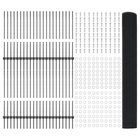 Cerca de Alambre Soldado con 88 Postes en Gris 1x100 m de Acero by , fence posts - Ref: Foro24-3336662, Price: 375,17 €, Disc...