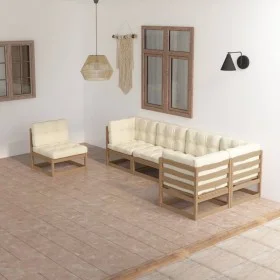 Gartenmöbel 6-teilig mit Kissen aus massivem Kiefernholz von vidaXL, Gartensets - Ref: Foro24-3076637, Preis: 695,25 €, Rabat...