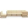 Garden furniture 6 pieces with cushions made of solid pine wood by vidaXL, Garden sets - Ref: Foro24-3076637, Price: 695,56 €...