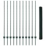 Postes de Valla 11 pcs U-Channel Verde 140 cm Acero, Valla Hexagonal Verde 1,4x25 m Acero de , Postes de cerca - Ref: Foro24-...