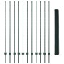 Postes de Cerca 11 pcs U-Channel Verde 160 cm Acero, Cerca Hexagonal Verde 1.6x25 m Acero de , Postes de cerca - Ref: Foro24-...