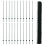 VidaXL Poste de Valla 11 pcs U-Channel Verde 140 cm de Acero, VidaXL Valla Hexagonal Verde 1,4x50 m de Acero de , Postes de c...