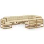 Gartenmöbelset 9-teilig mit massiven Kiefernholzpolstern. von vidaXL, Gartensets - Ref: Foro24-3076687, Preis: 973,38 €, Raba...