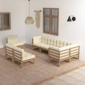 Muebles de jardín 8 pzas y cojines madera maciza pino de vidaXL, Conjuntos de jardín - Ref: Foro24-3076677, Precio: 928,32 €,...