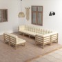 Gartenmöbel 8-teilig und Kissen aus massivem Kiefernholz von vidaXL, Gartensets - Ref: Foro24-3076667, Preis: 928,63 €, Rabat...