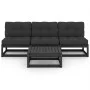 4-piece garden furniture set with solid pine wood cushions by vidaXL, Garden sets - Ref: Foro24-3076358, Price: 364,85 €, Dis...