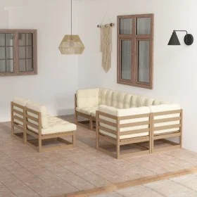 Garden furniture set 7 pieces and cushions solid pine wood by vidaXL, Garden sets - Ref: Foro24-3076657, Price: 750,78 €, Dis...