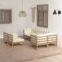 Garden furniture set 7 pieces and cushions solid pine wood by vidaXL, Garden sets - Ref: Foro24-3076657, Price: 750,71 €, Dis...