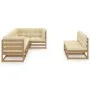 Garden furniture set 7 pieces and cushions solid pine wood by vidaXL, Garden sets - Ref: Foro24-3076657, Price: 750,71 €, Dis...