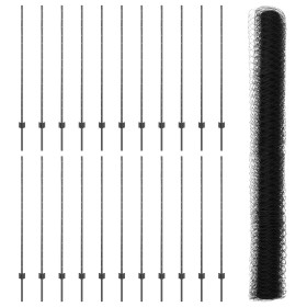 Publicaciones de Valla 22 pcs U-Channel Gris 140