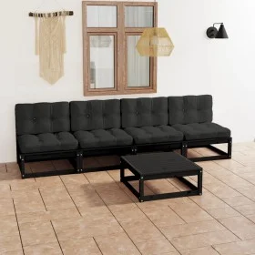 5-piece garden furniture set with solid pine wood cushions by vidaXL, Garden sets - Ref: Foro24-3076398, Price: 473,10 €, Dis...