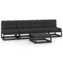 5-teiliges Gartenmöbel-Set mit Kissen aus massivem Kiefernholz von vidaXL, Gartensets - Ref: Foro24-3076398, Preis: 493,27 €,...