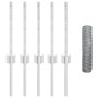 Postes de Valla 5 pcs U-Channel 40 cm Acero Galvanizado, Valla Hexagonal 0.4x10 m Acero Galvanizado de , Postes de cerca - Re...
