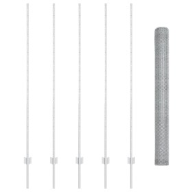 Poste de Cerca 10 pcs U-Channel 150 cm Acero Galvanizado, Cerca Hexagonal 1.5x10 m Acero Galvanizado by , fence posts - Ref: ...