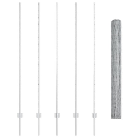 Poste de Cerca 10 pcs U-Channel 150 cm Acero Galvanizado, Cerca Hexagonal 1.5x10 m Acero Galvanizado de , Postes de cerca - R...