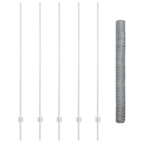 Poste de Cerca 10 pcs U-Channel 150 cm Acero