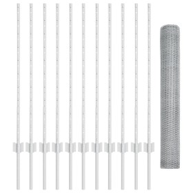 Juego de Cercas para Jardín Juego de 2 Acero Galvanizado by , fence posts - Ref: Foro24-3336998, Price: 80,78 €, Discount: %